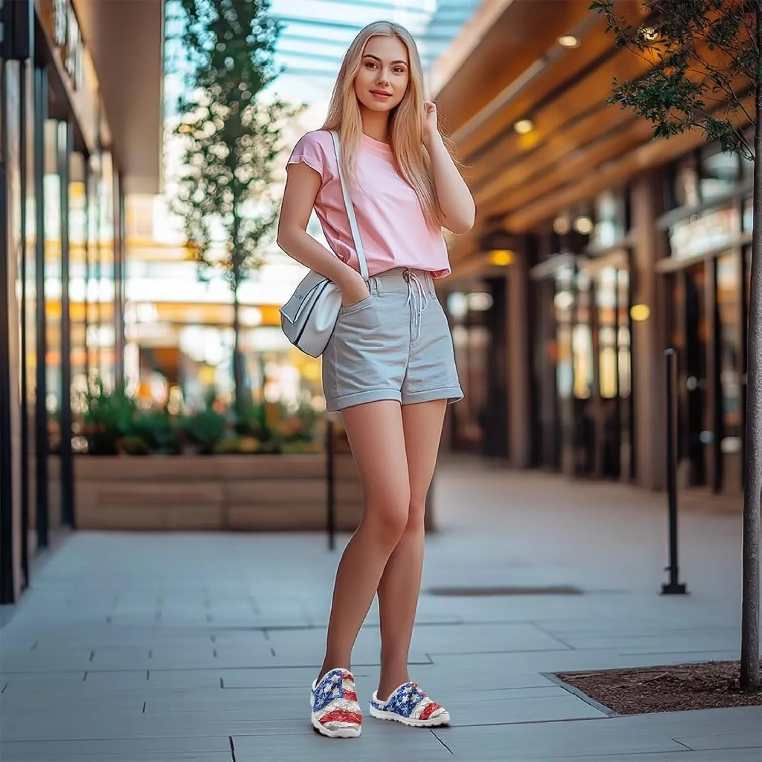 Women Half Sport Mesh Shoes - Lightweight Walking Sneakers with Soft Sole & Comfortable Insole for Daily Use