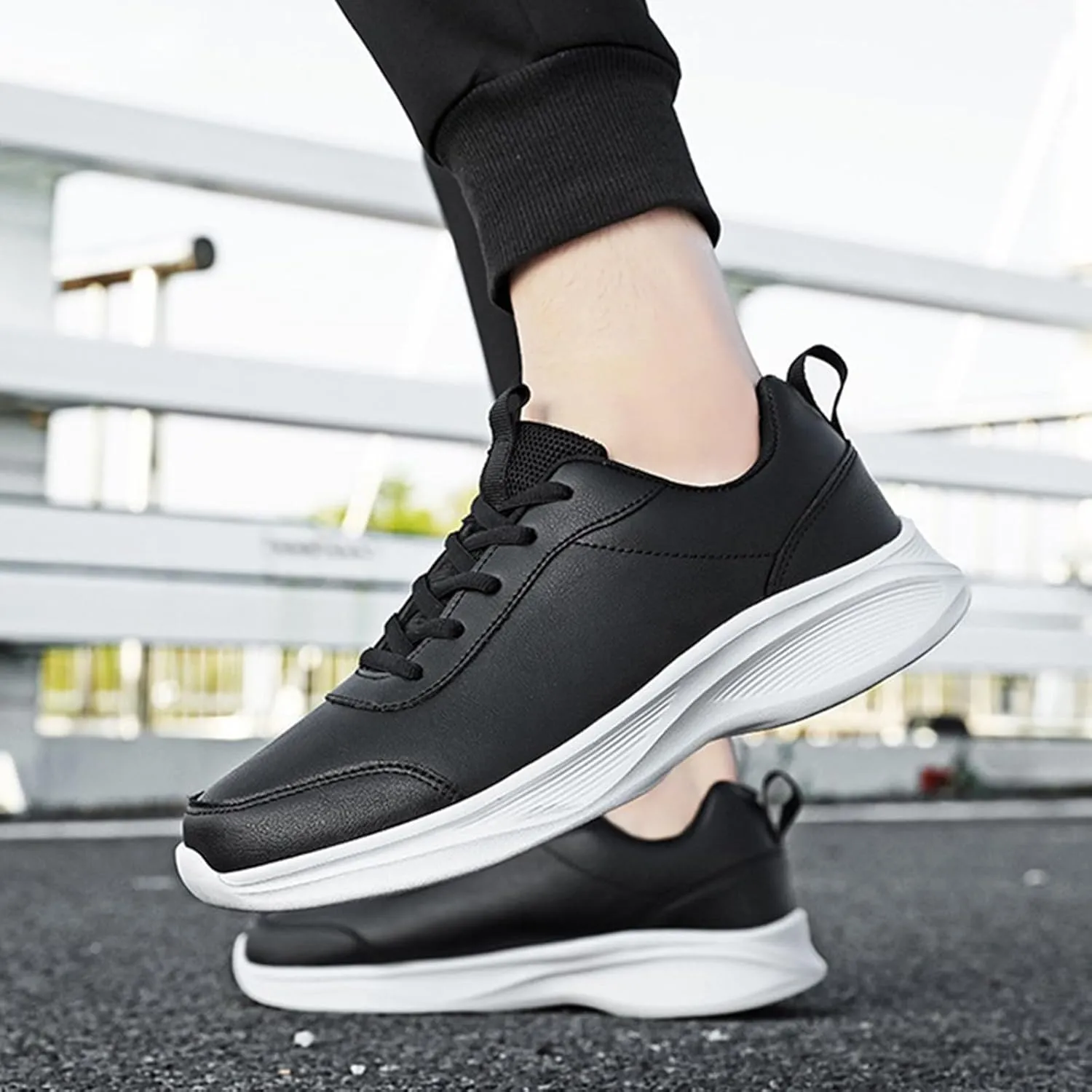 Women Shoes Slip On White Leather Sneakers for Women Womens Loafers Closed Toe Indoor and Outdoor Christmas Shoes for Women Athletic Round Toe Flats Comfortable