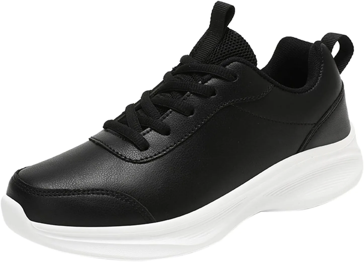 Women Shoes Slip On White Leather Sneakers for Women Womens Loafers Closed Toe Indoor and Outdoor Christmas Shoes for Women Athletic Round Toe Flats Comfortable