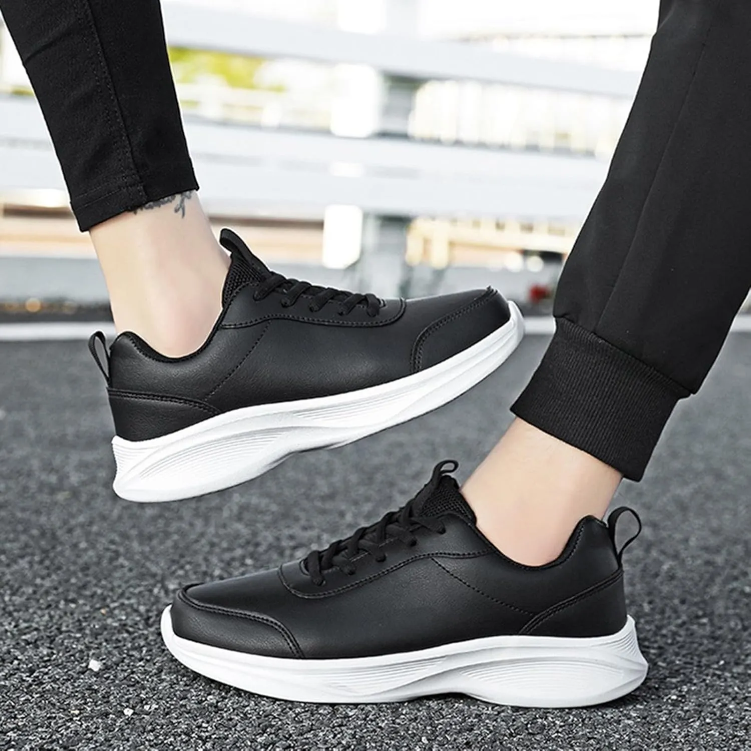 Women Shoes Slip On White Leather Sneakers for Women Womens Loafers Closed Toe Indoor and Outdoor Christmas Shoes for Women Athletic Round Toe Flats Comfortable