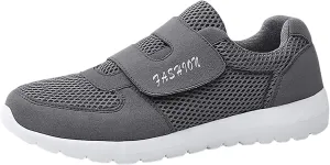 Women's 2024 New Hook Loop Solid Color Fly Woven Mesh Breathable Running Shoes Sneaker Sandals for Women