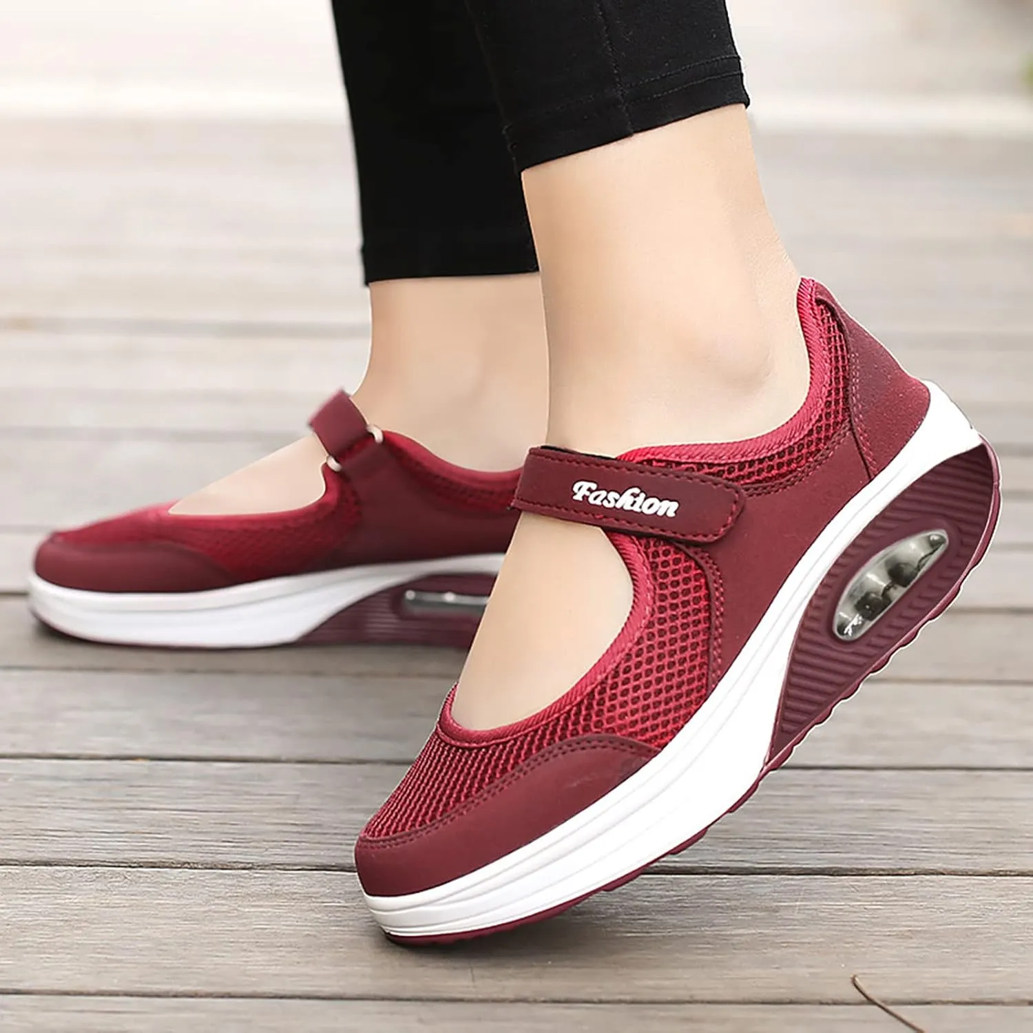 Women's Air Walking Shoes Orthopedic Diabetic Breathable with Arch Support Sneakers Casual Platform Mesh Sandals