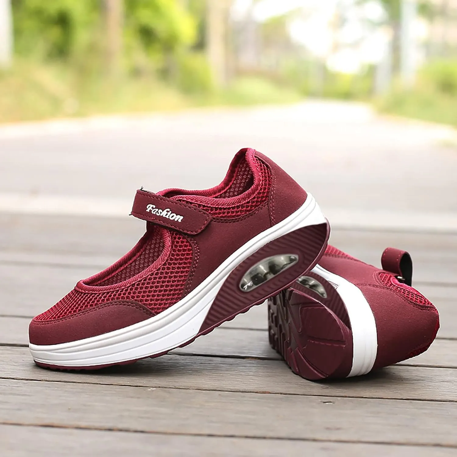 Women's Air Walking Shoes Orthopedic Diabetic Breathable with Arch Support Sneakers Casual Platform Mesh Sandals