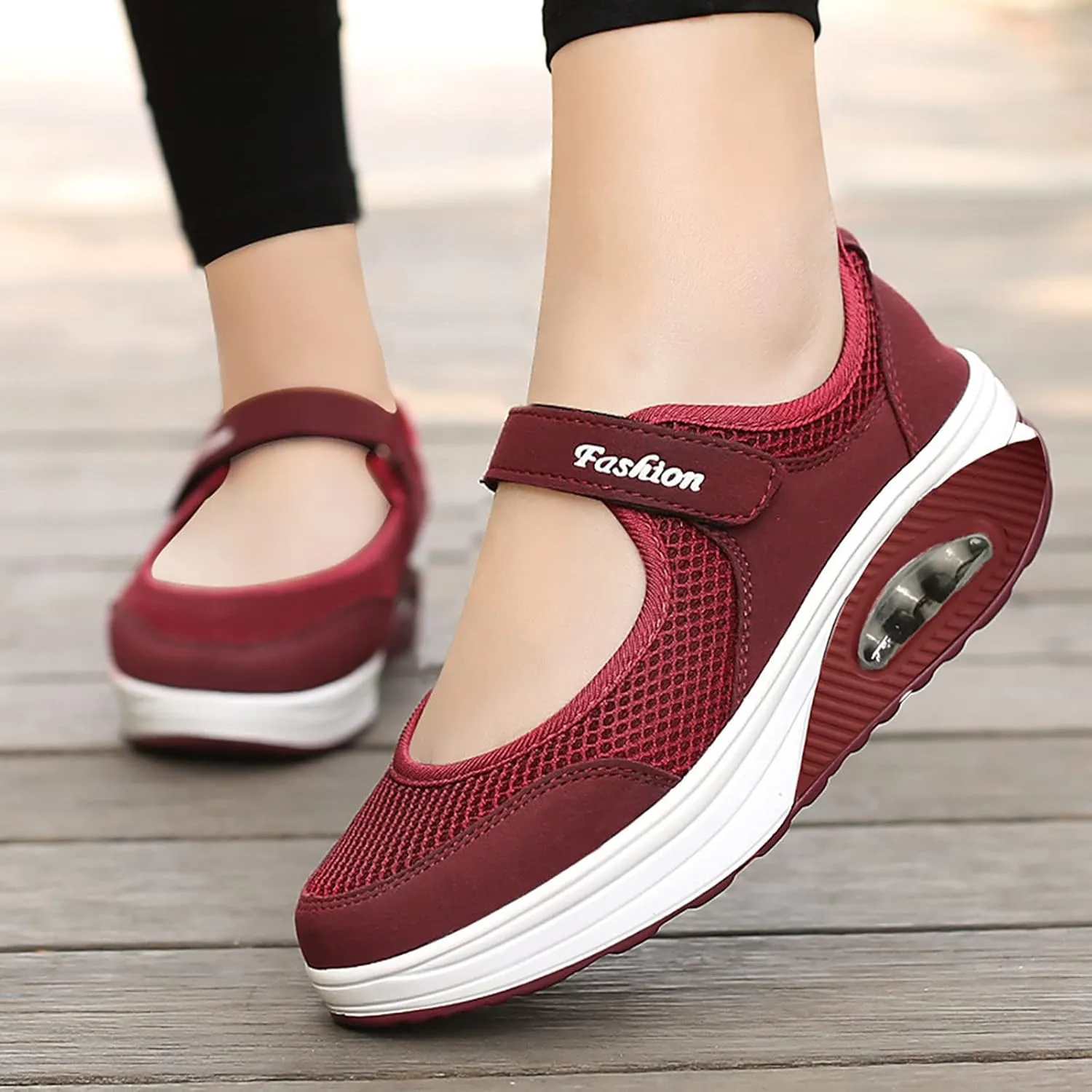 Women's Air Walking Shoes Orthopedic Diabetic Breathable with Arch Support Sneakers Casual Platform Mesh Sandals