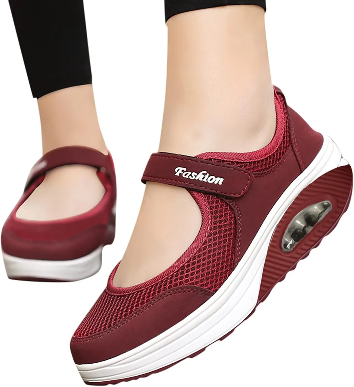 Women's Air Walking Shoes Orthopedic Diabetic Breathable with Arch Support Sneakers Casual Platform Mesh Sandals