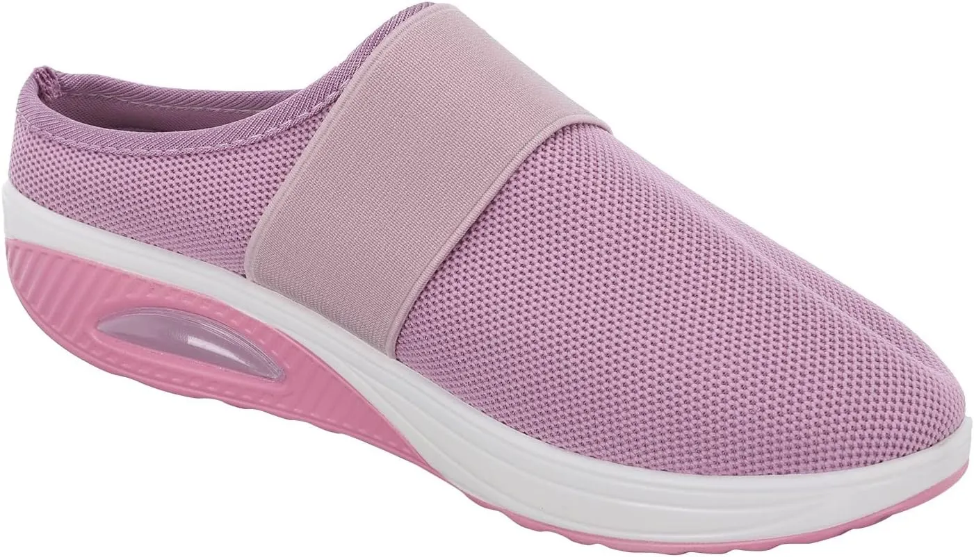 Women's Backless Slip on Mesh Sneakers Shoes Womens Running Shoes Comfortable Men Casual Dress Shoes Platform Sneakers Waterproof Tennis Shoe Cross Trainer Shoe