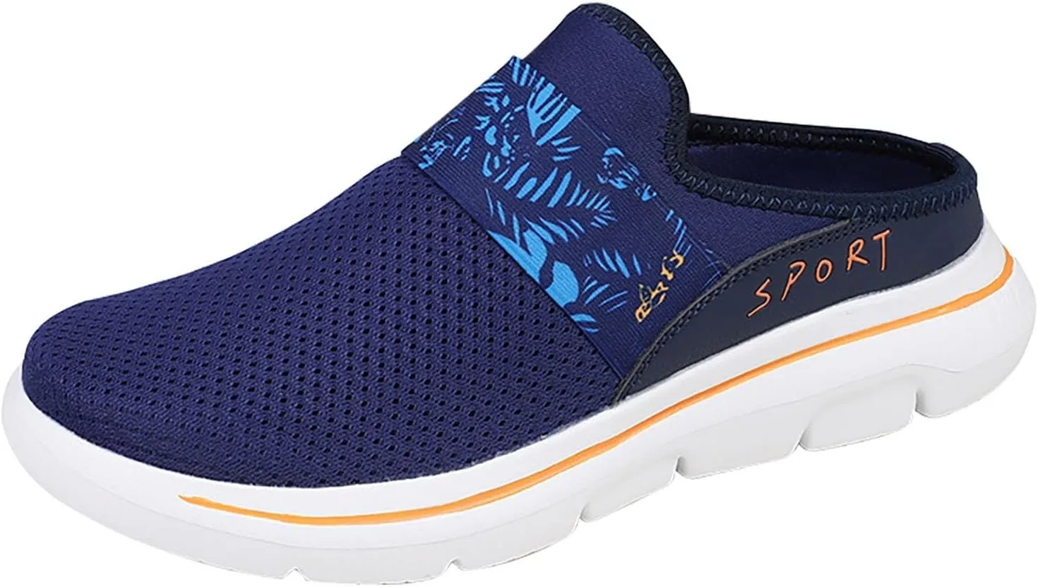 Womens Backless Sneakers Mesh Slip-on Mule Shoes Womens Running Shoes High Top Black Casual Shoes Black Sneakers Platform Tennis Shoe Loafers Casual Slip On