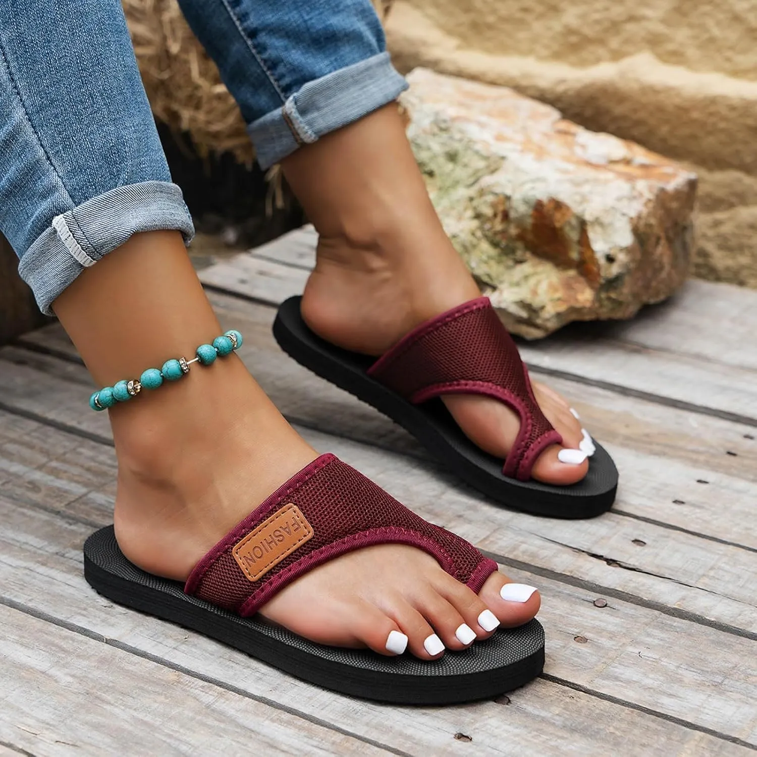 Womens Breathable Mesh Slide Sandals 2025 Comfortable Slip On Orthopedic Sandals Summer Travel Slipper Beach Shoes