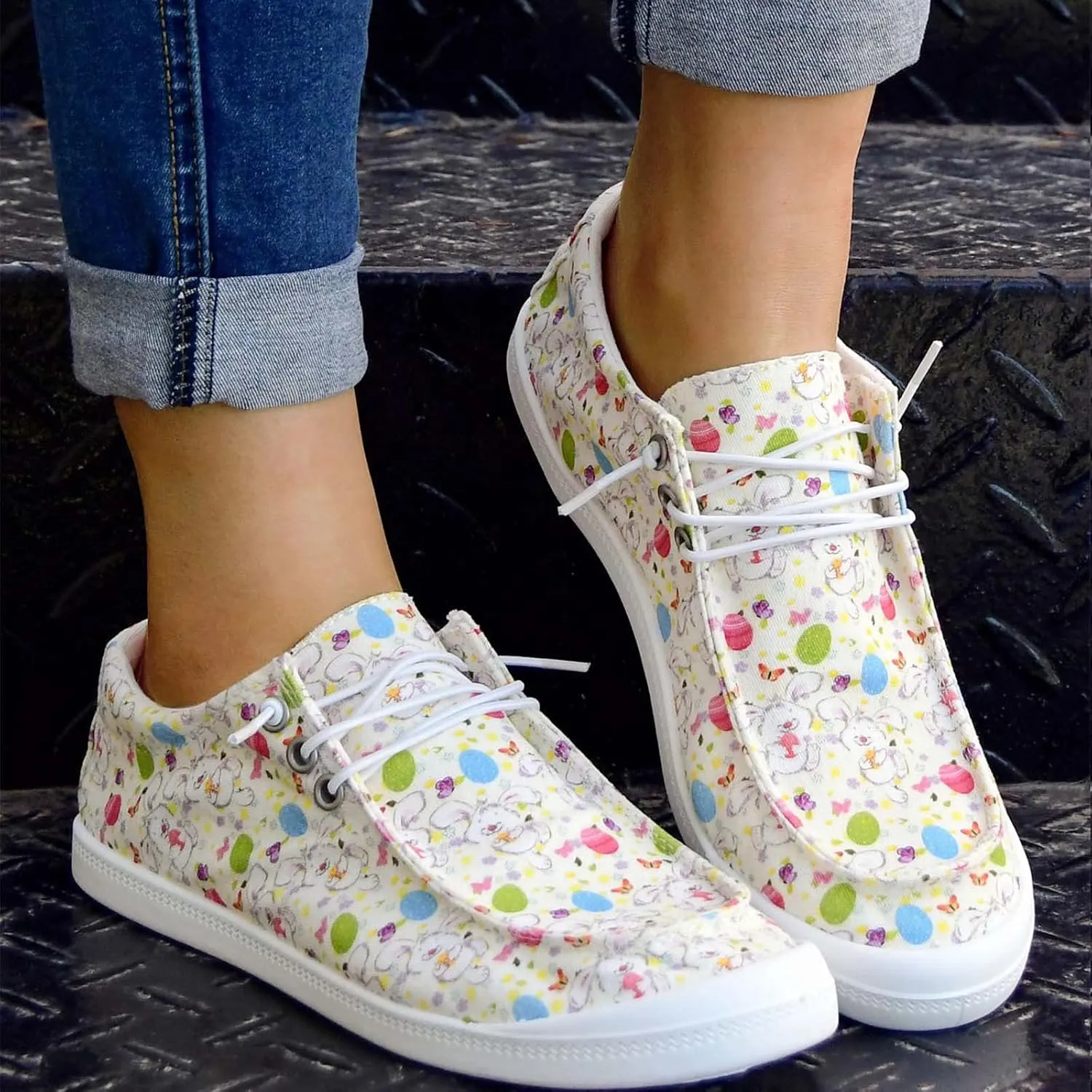 Women's Canvas Shoes,Halloween Pumpkin Ghost Print Flat Sports Shoes for Women Breathable Women's Shoes