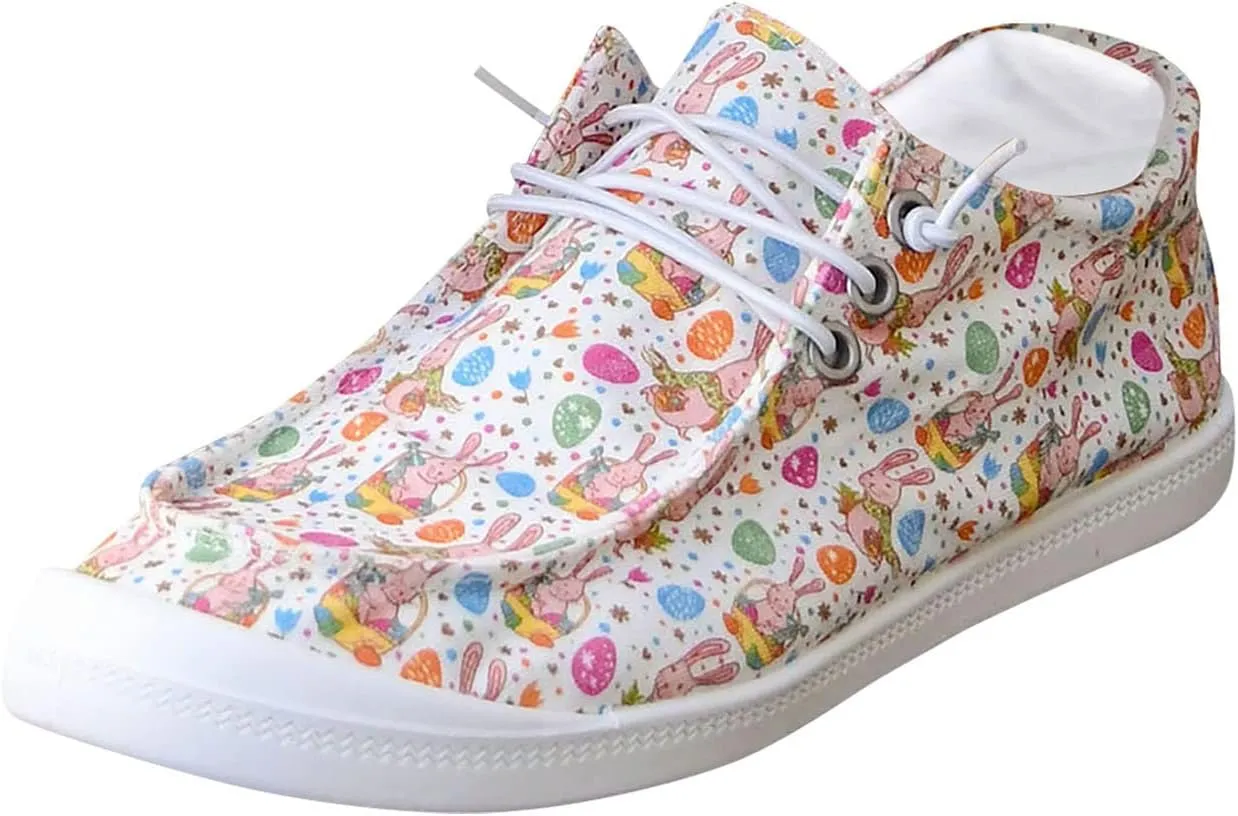 Women's Canvas Shoes,Halloween Pumpkin Ghost Print Flat Sports Shoes for Women Breathable Women's Shoes