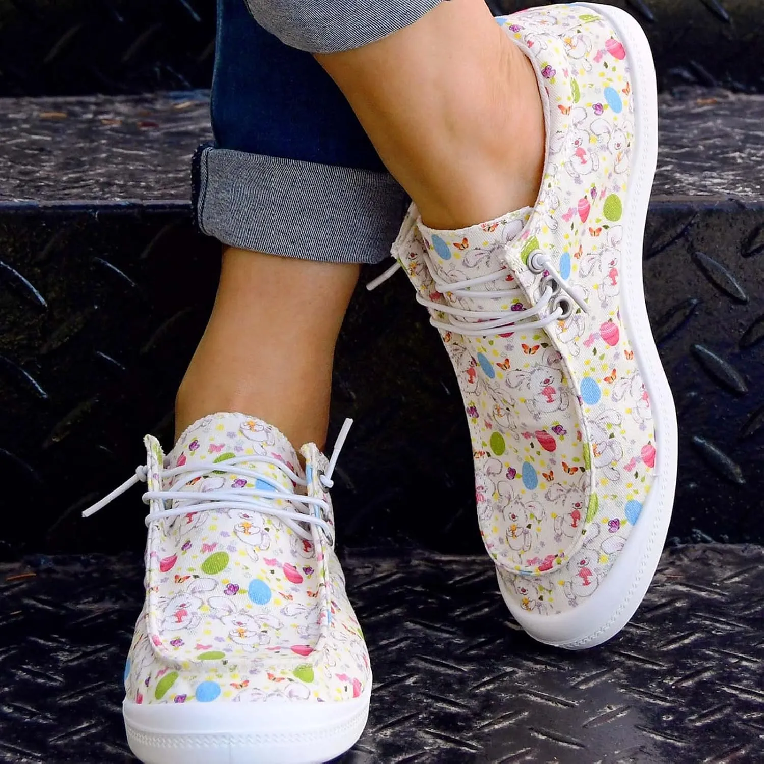 Women's Canvas Shoes,Halloween Pumpkin Ghost Print Flat Sports Shoes for Women Breathable Women's Shoes