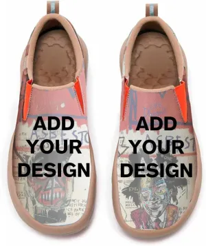 Women's Casual Loafers Slip Ons Leather Lightweight Shoes Walking Comfortable Art Painted Travel Sneaker