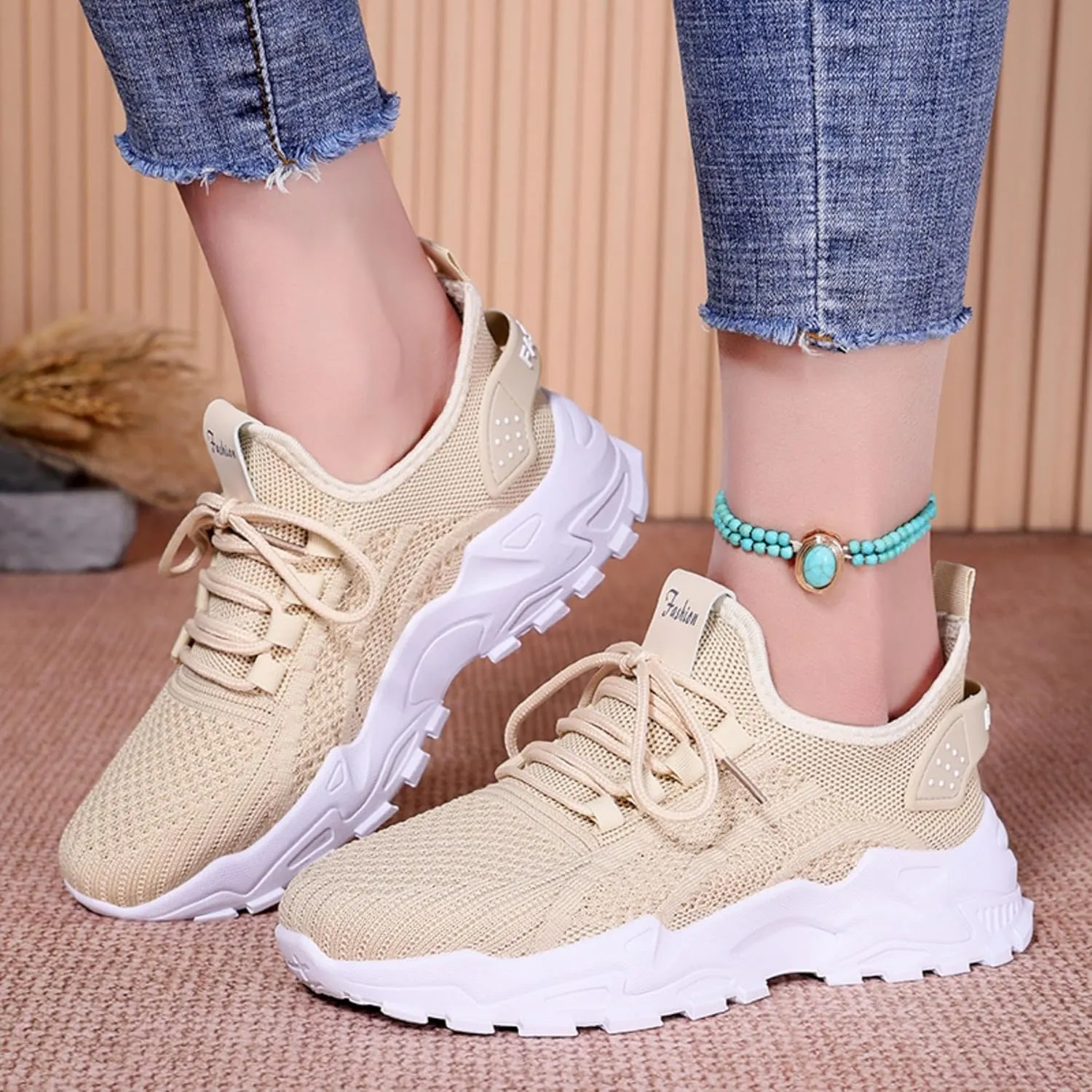 Women’s Casual Sneakers Slip-Resistant Lightweight Breathable Shoes for Walking, Gym, Travel | Flexible Sock Design with Abrasion-Resistant Sole