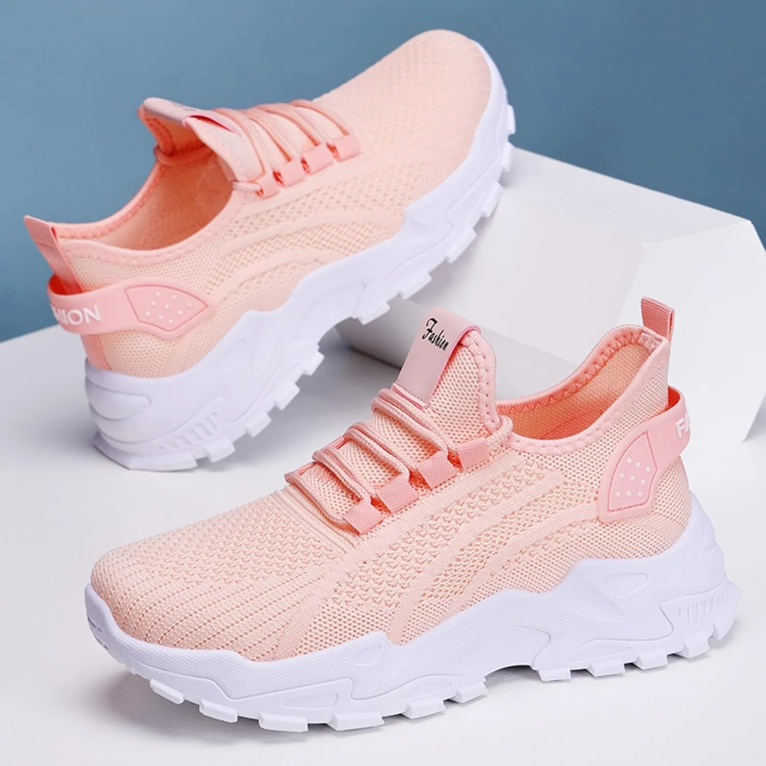 Women’s Casual Sneakers Slip-Resistant Lightweight Breathable Shoes for Walking, Gym, Travel | Flexible Sock Design with Abrasion-Resistant Sole