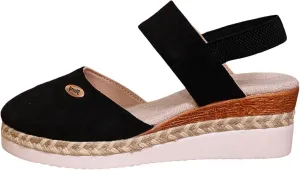 Women's Closed Toe Elastic Ankle Strap Espadrilles Wedge Sandals Dressy Summer Platform Beach Shoes