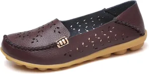 Womens Comfort Walking Cute Flat Loafer Ballet Flats Shoes Cute Penny Loafer Slip On Walking Driving Shoes with Diamond Eyelets