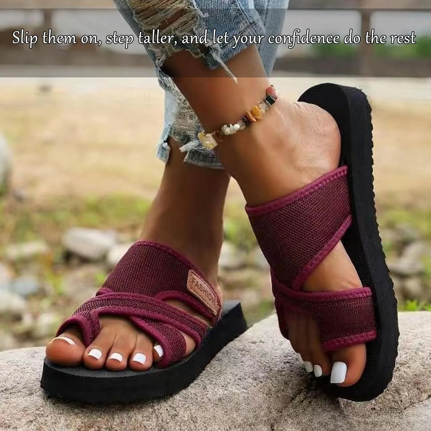 Women's Comfortable Breathable Mesh Flip Flops,Flip Flops Arch Support Womens,Breathable Mesh Sandals for Women,Mesh Flip Flops for Women