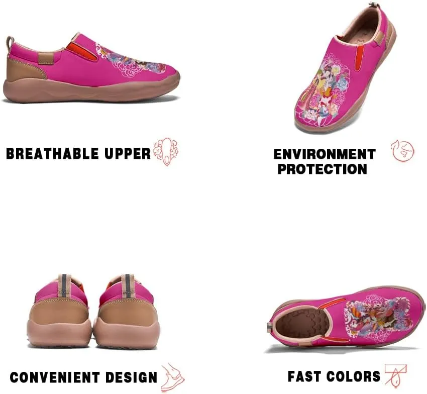 Women's Fashion Shoes Slip Ons Lightweight Walking Loafers Comfortable Art Painted Travel Sneaker