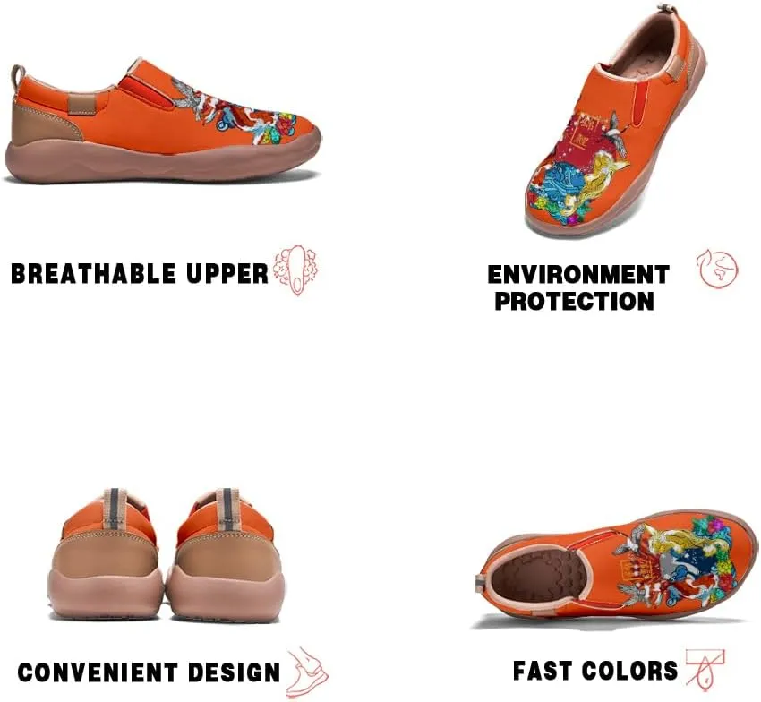 Women's Fashion Shoes Slip Ons Lightweight Walking Loafers Comfortable Art Painted Travel Sneaker