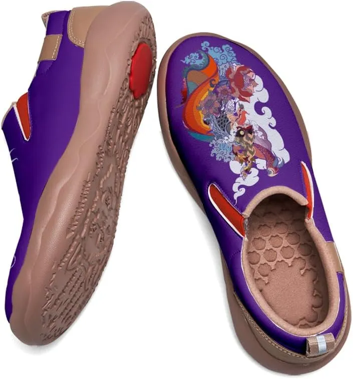 Women's Fashion Shoes Slip Ons Lightweight Walking Loafers Comfortable Art Painted Travel Sneaker