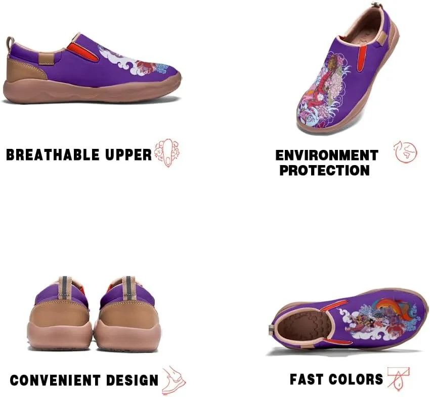 Women's Fashion Shoes Slip Ons Lightweight Walking Loafers Comfortable Art Painted Travel Sneaker