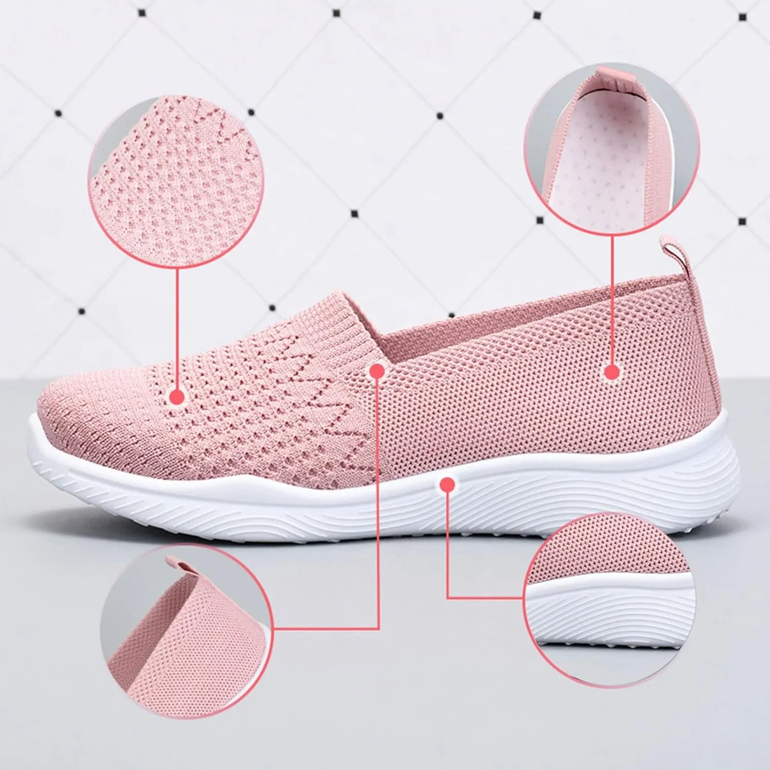 Womens Fashion Sneakers Fashion Walking Womens Sneakers Shoes for Women Trendy Breathable Fashion Sneakers