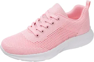 Women's Mesh Flat𝐬 Wide Width Mesh Comfortable Casual Sneaker Knit Slip on Walking Shoes Breathable Non Slip Running Shoes
