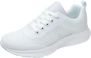 Women's Mesh Flat𝐬 Wide Width Mesh Comfortable Casual Sneaker Knit Slip on Walking Shoes Breathable Non Slip Running Shoes