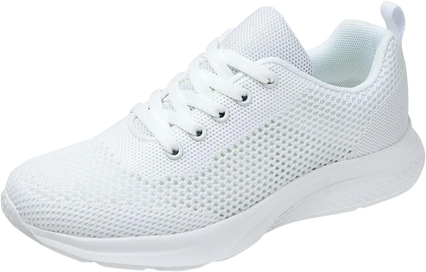 Women's Mesh Flat𝐬 Wide Width Mesh Comfortable Casual Sneaker Knit Slip on Walking Shoes Breathable Non Slip Running Shoes