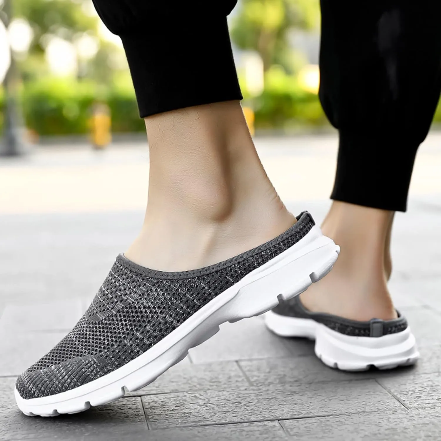 Women's Orthopedic Clogs Lightweight Platform Sandals Breathable Mesh Walking Mules Slip-On Slippers Sport Sandals
