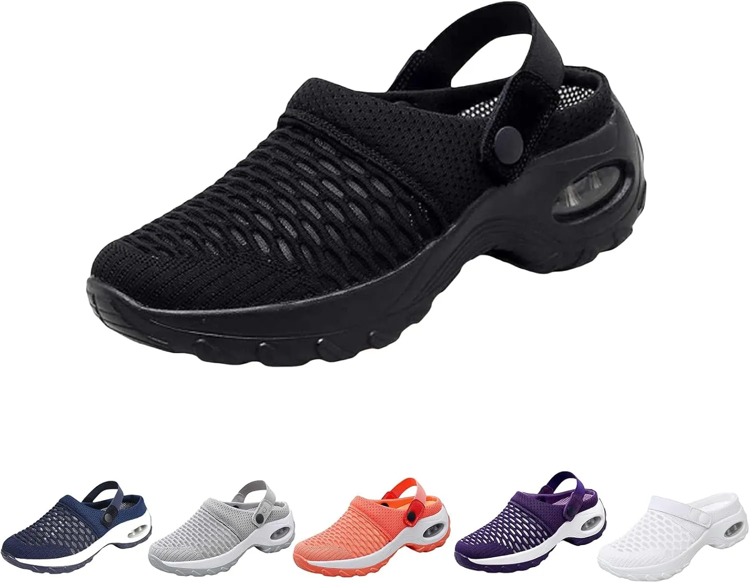 Womens Orthopedic Clogs with Air Cushion Breathable Slip-On Arch Support Sandals Lightweight Beach Walking Slippers