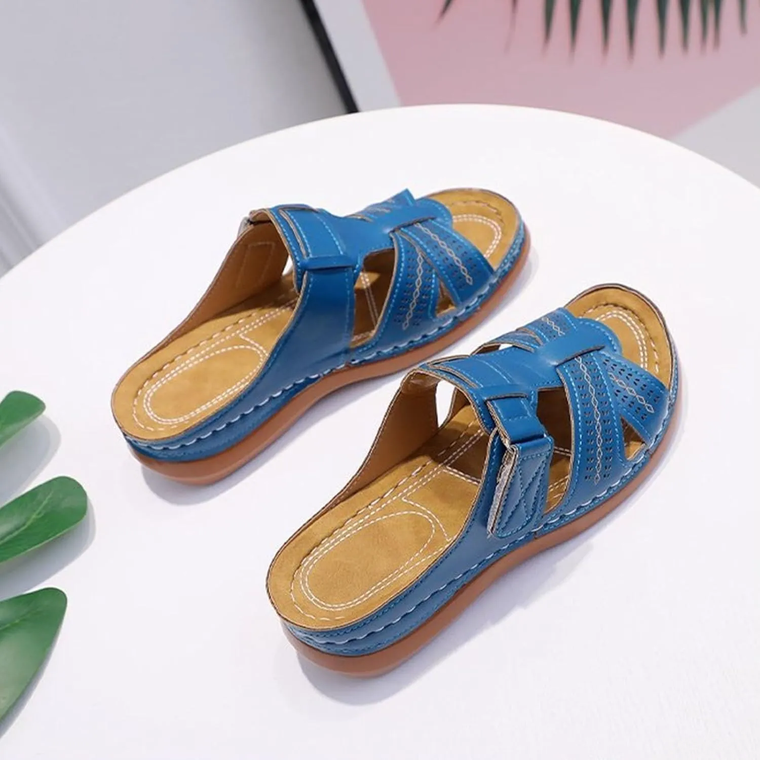 Womens Orthopedic Sandals with Arch Support Flip Flops Arch Support Comfortable Wedge Sandals Walking All Day Lightweight Orthopedic Sandals