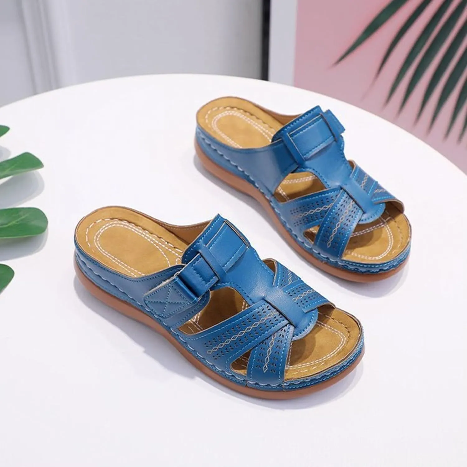 Womens Orthopedic Sandals with Arch Support Flip Flops Arch Support Comfortable Wedge Sandals Walking All Day Lightweight Orthopedic Sandals