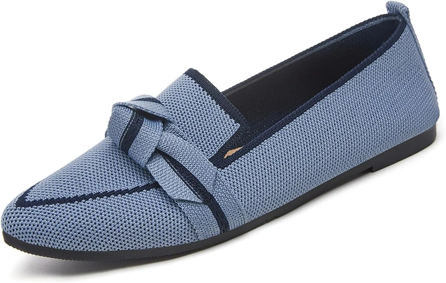 Women's Pointed-Toe Mesh Flats Dress Shoes Comfort Breathable Bow Soft Knit Slip Ons Ballets for Party Wedding Office Business Casual