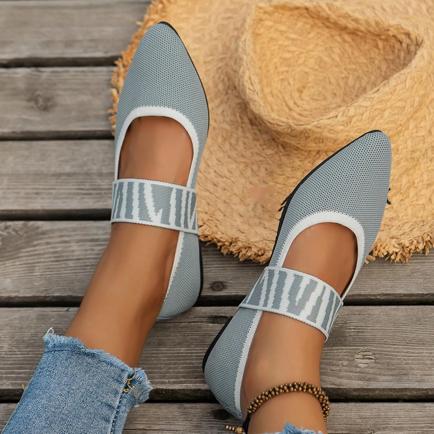 Women's Pointy Toe Loafers Summer Comfortable Dress Shoes 2025 Vintage Breathable Loafer Ballet Flats Softable Shoes