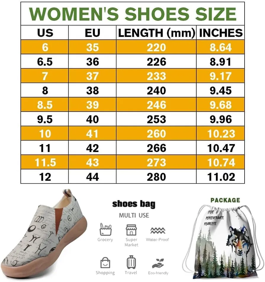 Women's Retro Art Shoes Slip-Ons Loafers Lightweight Comfortable Casual Travel Footwear