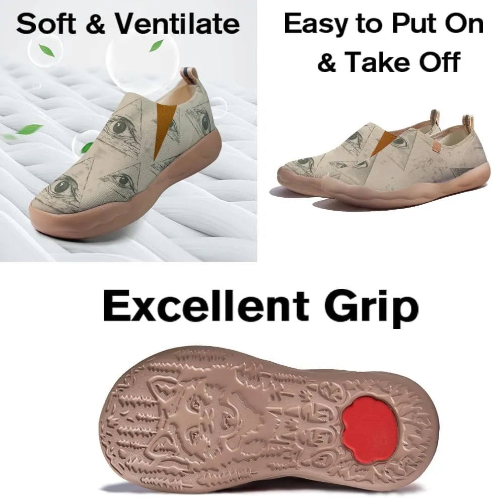 Women's Retro Art Shoes Slip-Ons Loafers Lightweight Comfortable Casual Travel Footwear
