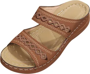 Womens Sandals Comfortable Dressy Orthopedic Dress Sandals Black Flip Flops for Women Slip on Casual Flat Women Open Toe Sandal Walking Sandals Women