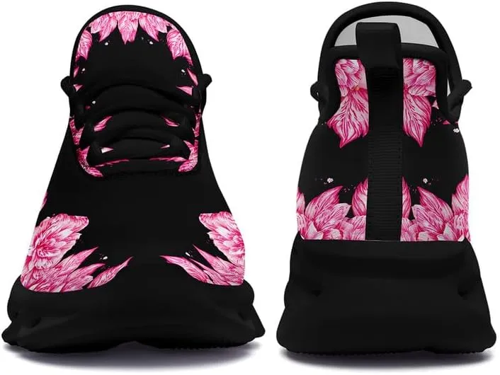 Women's Skull Running Shoes Lightweight Athletic Trail Tennis Shoes Cool Supportive Workout Gym Sneaker for Men