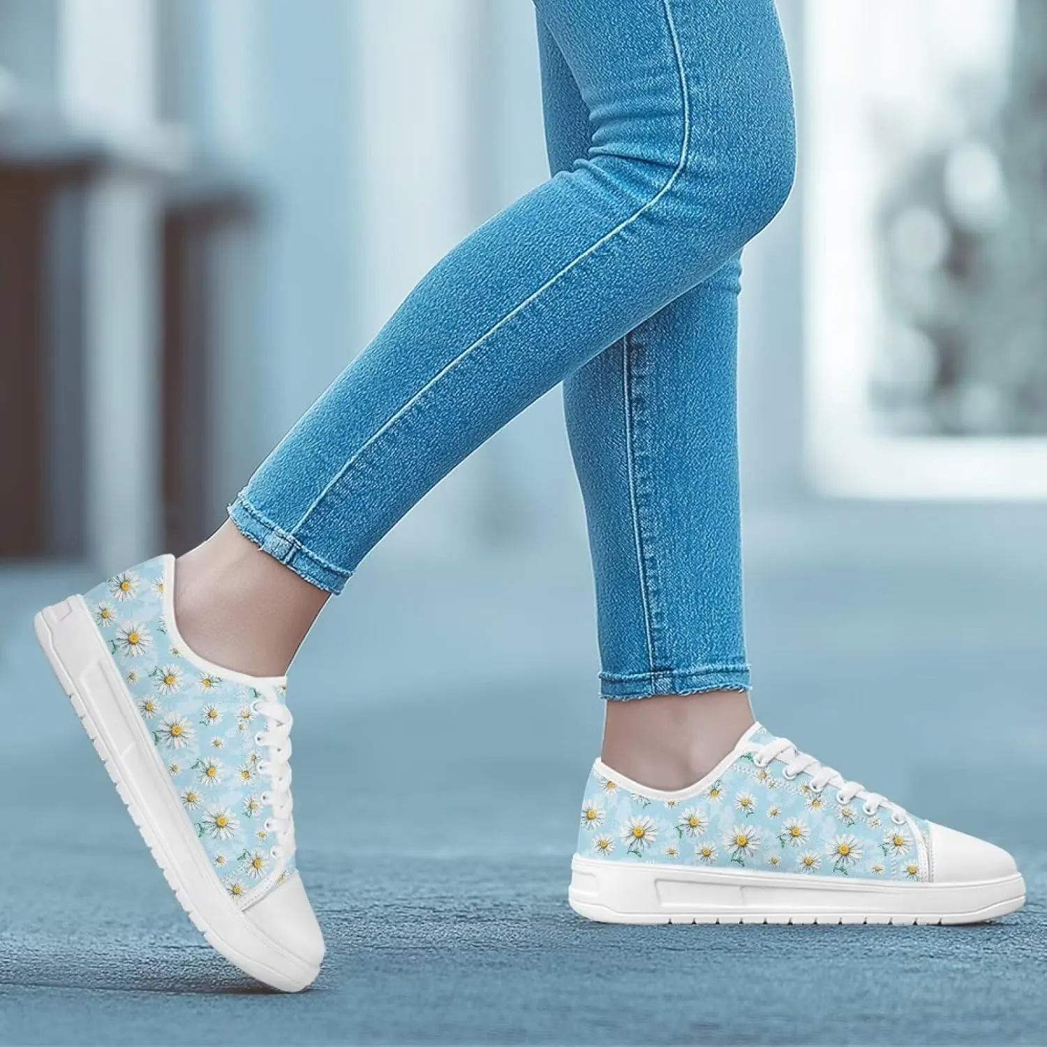 Womens Slip on Canvas Shoes Classic Arch Support Sneakers Loafers Shoes Casual Fashion Low-Top Slip Ons US 5.5-13.5