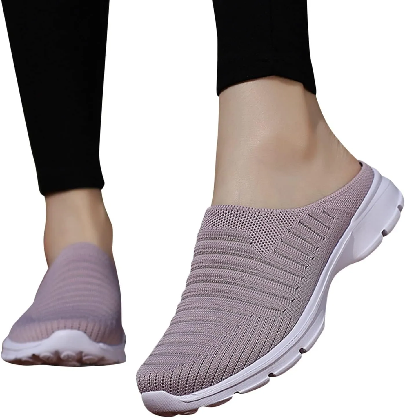 Women's Slip-on Mule Sneakers Lightweight Tennis Shoes Womens Food Service Ladies Casual Shoes Fashion Sneakers White Tennis Shoe Trainers Shoe