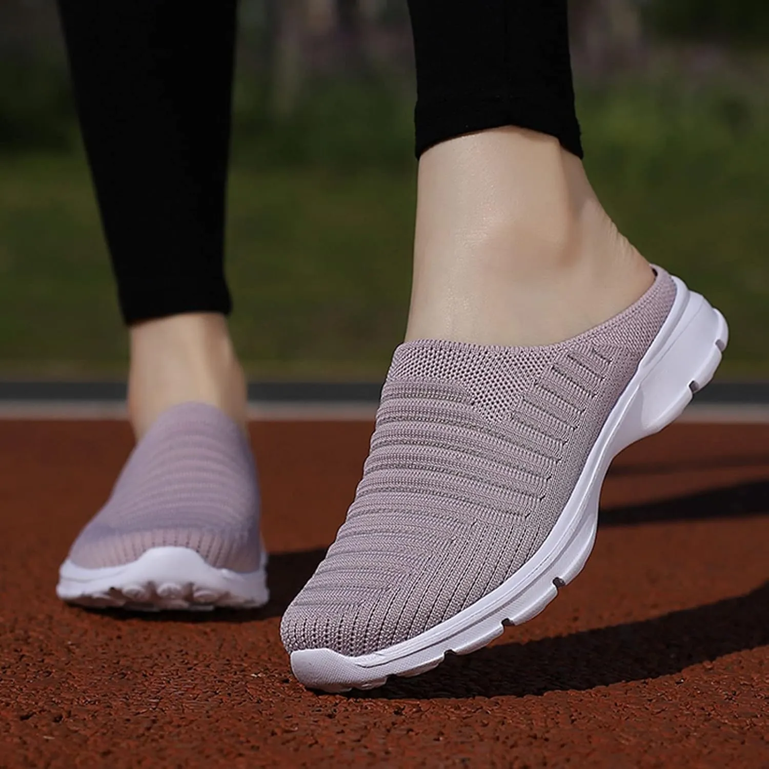 Women's Slip-on Mule Sneakers Lightweight Tennis Shoes Womens Food Service Ladies Casual Shoes Fashion Sneakers White Tennis Shoe Trainers Shoe