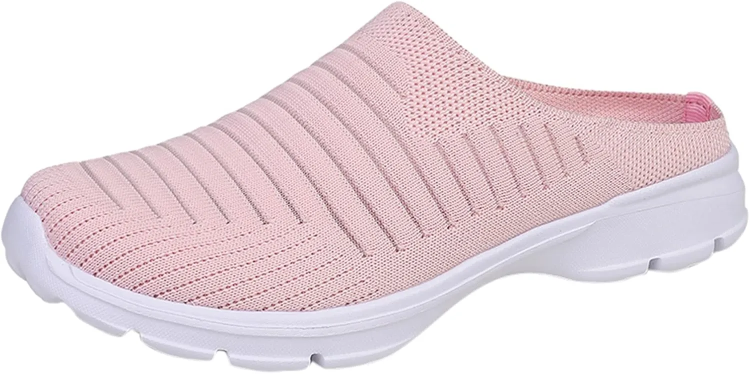 Women's Slip-on Mule Sneakers Lightweight Womens Running Shoes Lightweight Casual Shoes for Fall Black Platform Sneaker Platform Tennis Shoe Loafers Casual Slip On