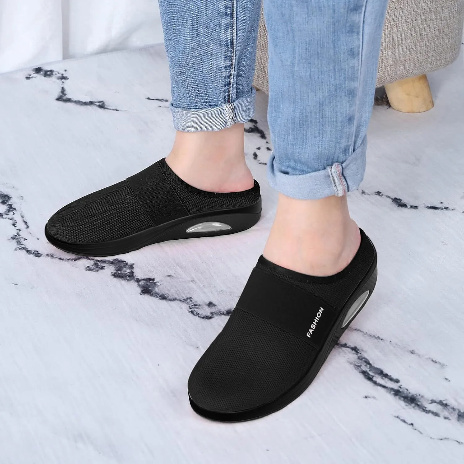Women's Slip-On Orthopedic Arch Support Backless Mens Running Shoes Loafers Slip On Shoes Casual Men's Fashion Sneakers Brown Tennis Shoe White Loafers