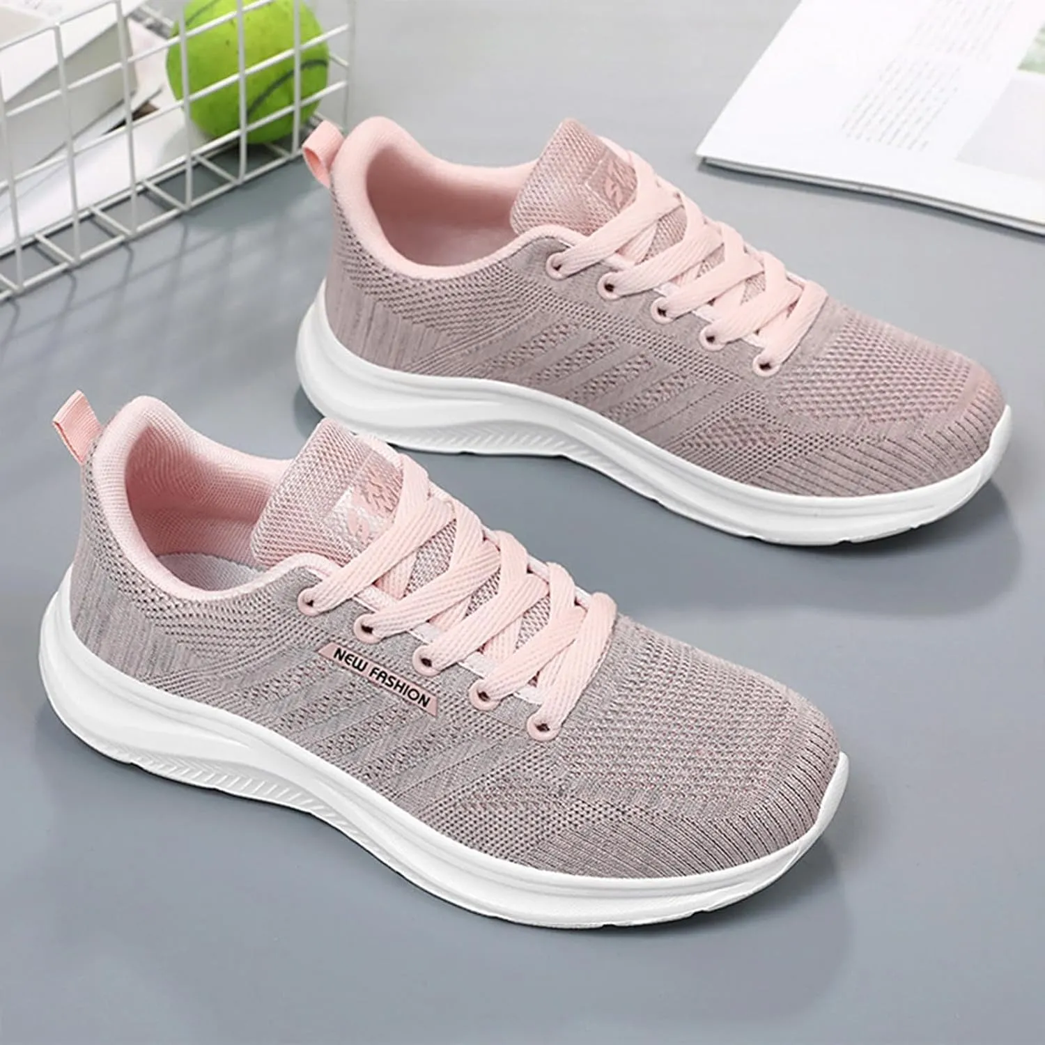 Women's Slip on Walking Shoes Tennis Lightweight Gym Sneakers Workout Breathable Trainer Comfortable Fashion