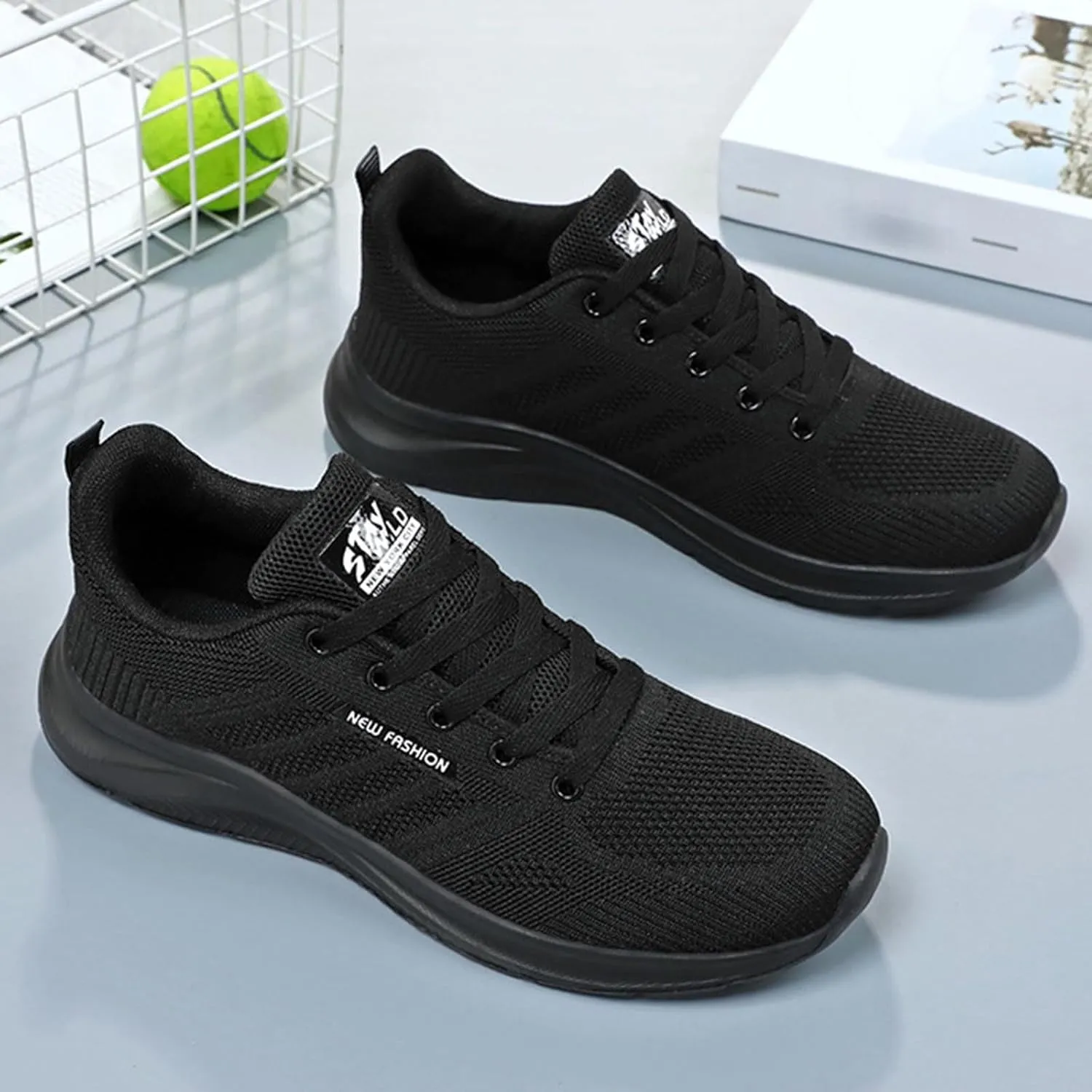 Women's Slip on Walking Shoes Tennis Lightweight Gym Sneakers Workout Breathable Trainer Comfortable Fashion