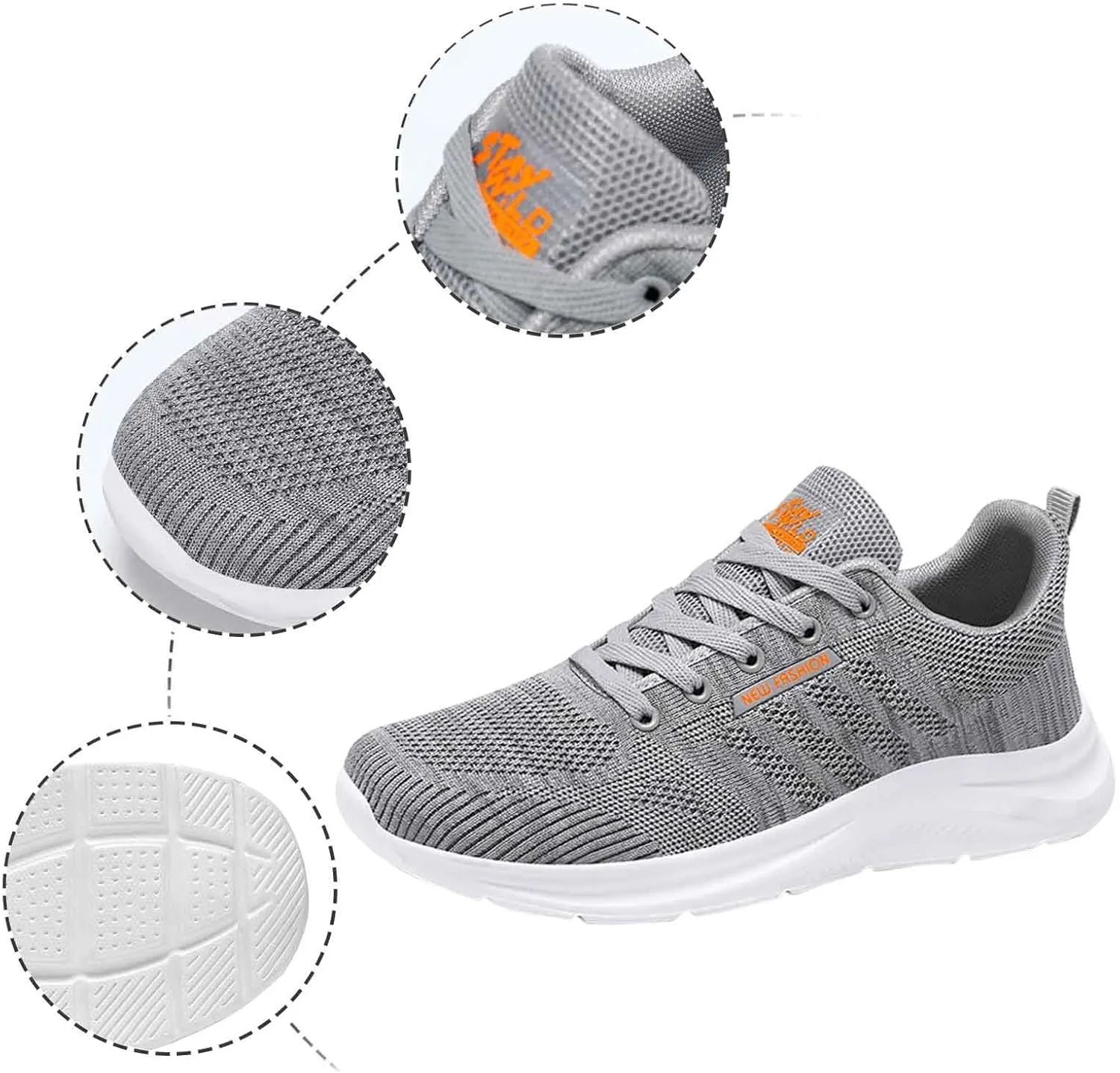 Women's Slip on Walking Shoes Tennis Lightweight Gym Sneakers Workout Breathable Trainer Comfortable Fashion