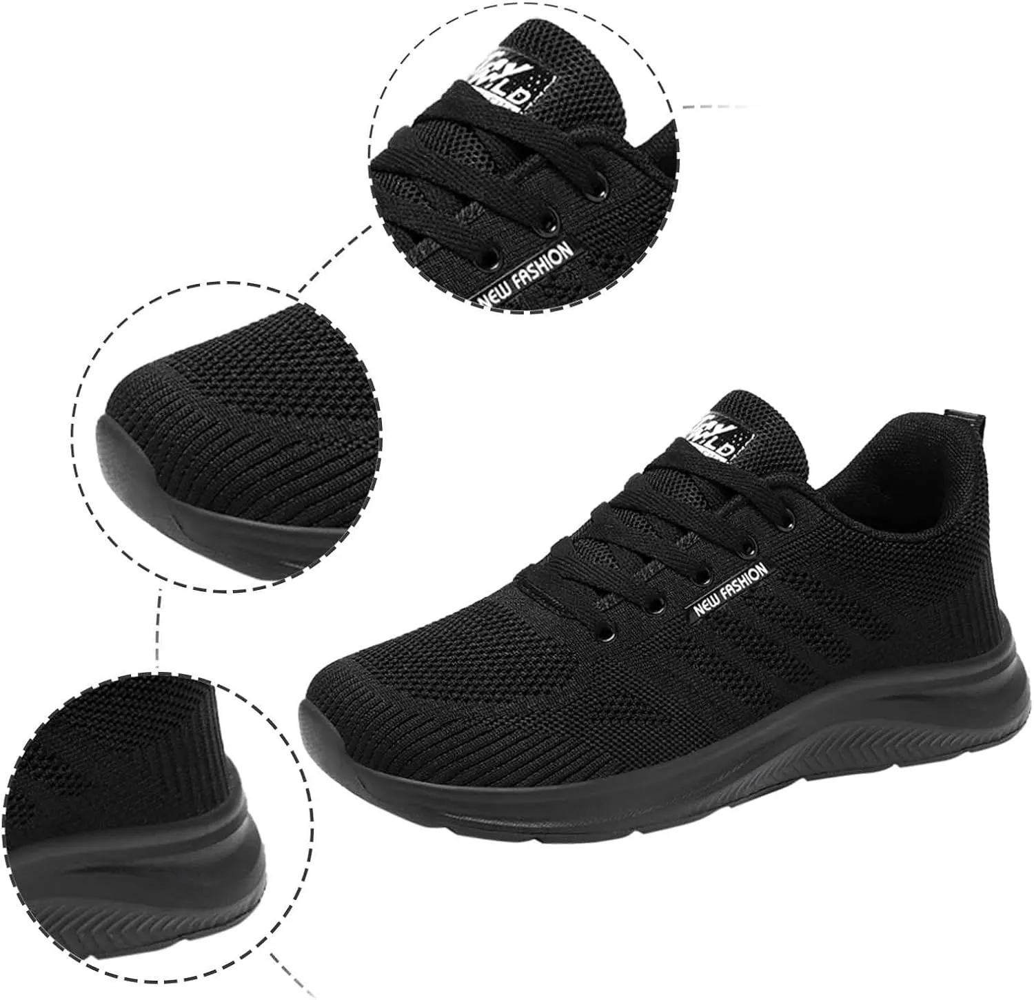 Women's Slip on Walking Shoes Tennis Lightweight Gym Sneakers Workout Breathable Trainer Comfortable Fashion