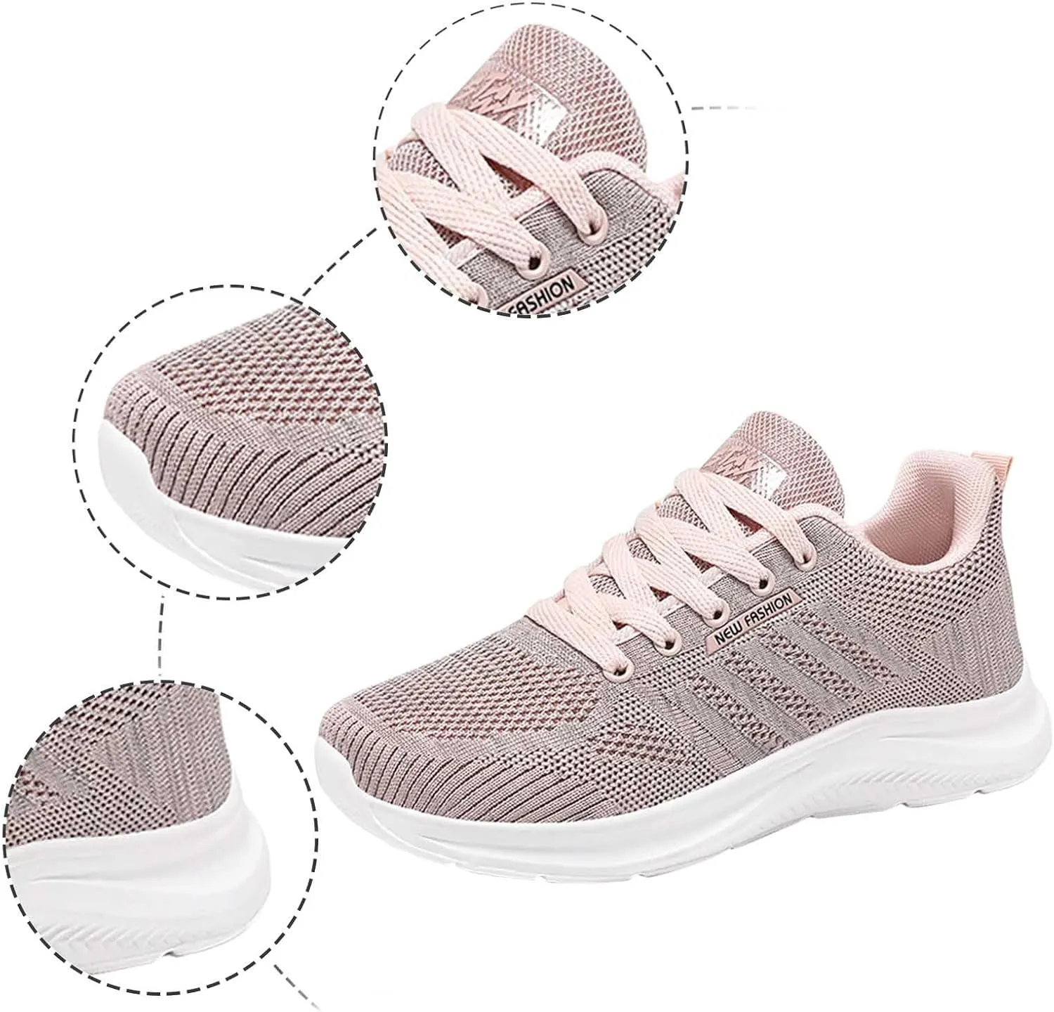Women's Slip on Walking Shoes Tennis Lightweight Gym Sneakers Workout Breathable Trainer Comfortable Fashion