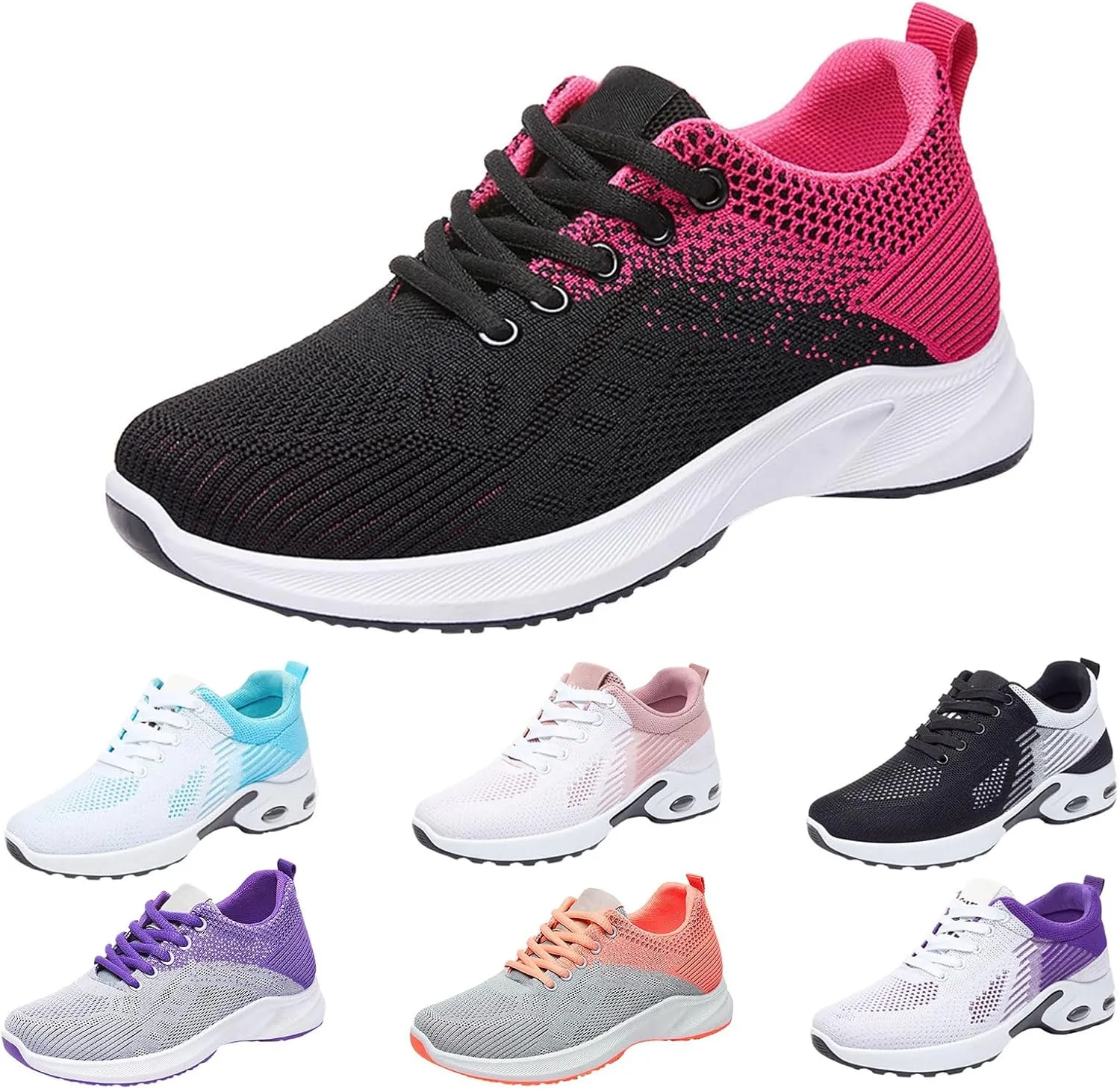Womens Sneakers Air Cushion Orthopedic Mesh Breathable Gym Work Non Slip Walking Sports Wide Width Toe Box Shoes